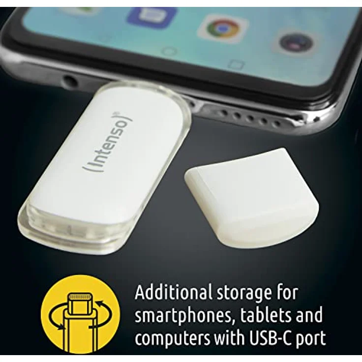 Intenso Flash Line 64 GB - Type C USB-Stick - Super Speed USB 3.1, weiß – Bild 4