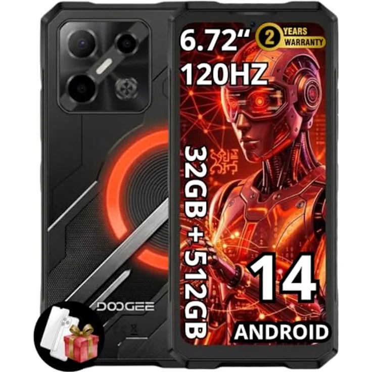 DOOGEE Blade GT Pro 5G, Smartphone mit 100 MP AI-Triple-Kamera, 32GB RAM, 512GB Speicher, 6,72″ FHD+ 120Hz Display, 5800 mAh Akku, Mystischer Schatten Schwarz