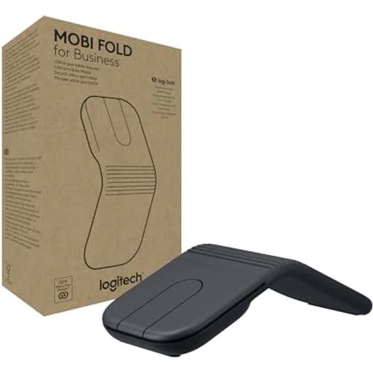 Logitech Mobi Fold for Business, kabellose Bluetooth-Maus mit 4 Tasten, Graphitfarben – Bild 1