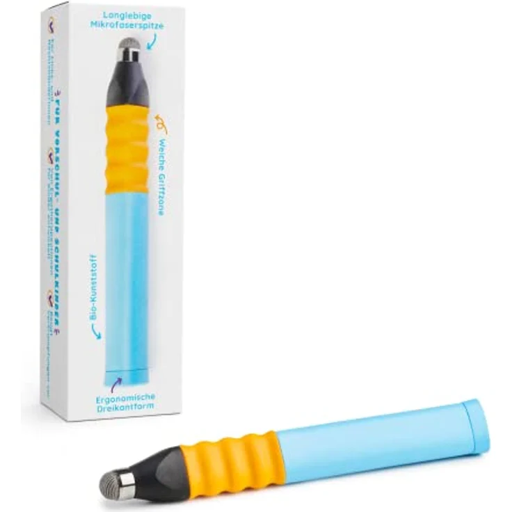 Edurino Ergonomischer Eingabestift I Special Edition | Tablet Stift für Kinder I Eingabestift für Edurino Figuren I Lernspiele ab 4 Jahren I Stylus Touch Pen (Hellblau) – Bild 1