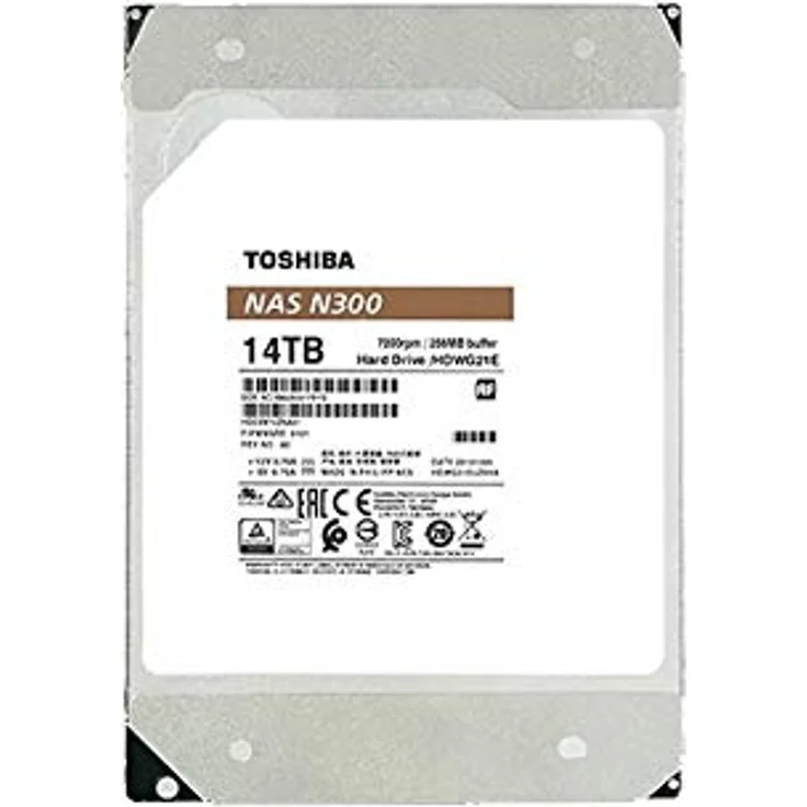 Toshiba N300 NAS - Festplatte - 14 TB - intern - 3.5 Zoll (8.9 cm) - SATA 6Gb/s - 7200 rpm - Puffer: 256 MB (HDWG21EUZSVA) – Bild 3