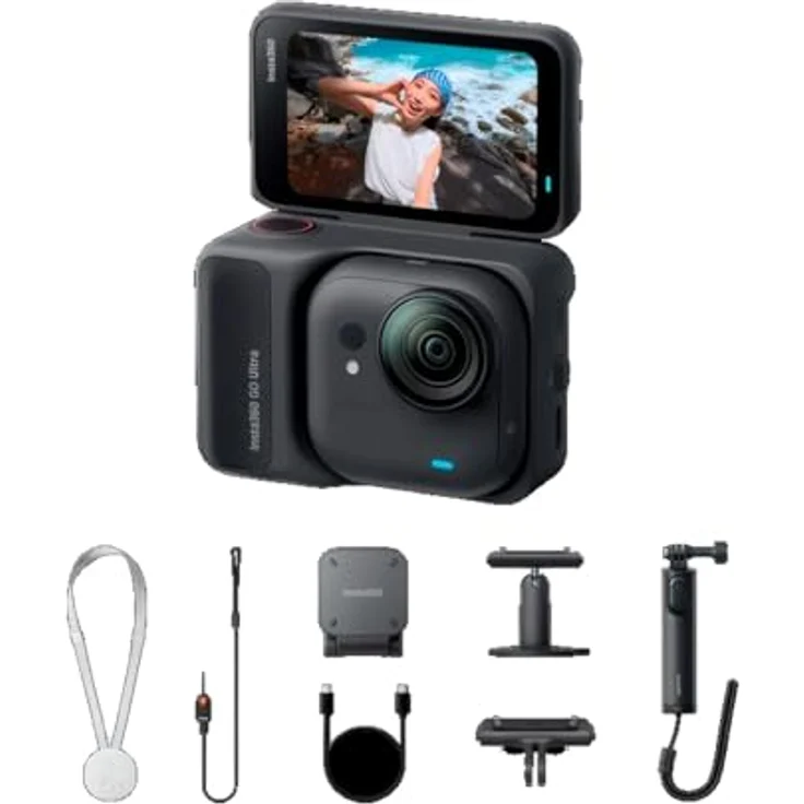 Insta360 GO Ultra Creator Black, Action Cam mit 4K Ultra HD, 1/1,28 Zoll Sensor, 2000 GB Speicher, Touchscreen, Schwarz – Bild 2