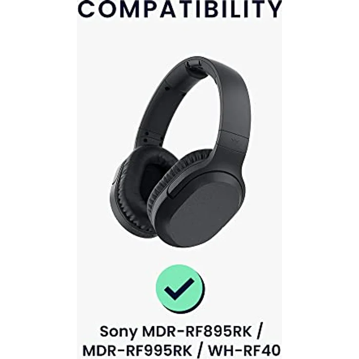 kwmobile 2X Ohrpolster kompatibel mit Sony MDR-RF895RK / MDR-RF995RK / WH-RF40 - Kopfhörer Polster aus Kunstleder für Over Ear Headphones in edler Lederoptik – Bild 2