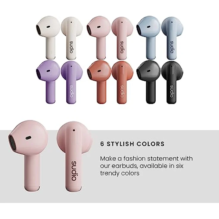 Sudio A1PNK True Wireless Stereo (TWS) Kopfhörer & Headset, Bluetooth, Pink – Bild 5