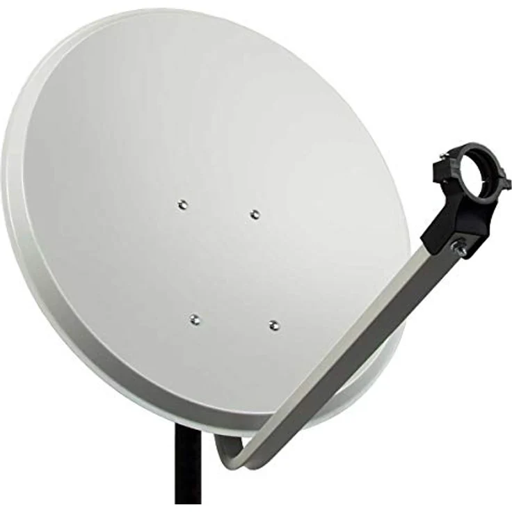 PremiumX SAT Anlage PXS60, 60cm Satellitenantenne in Hellgrau mit Quad LNB und 45cm Wandhalter aus Aluminium – Bild 2