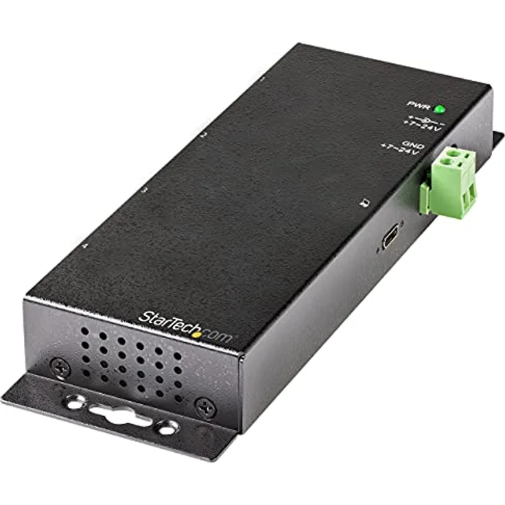 StarTech.com 4 Port USB-C Hub 10 Gbit/s -Metall Industrieller USB-C Hub - 2X USB-C & 2X USB-A - ESD Überspannungsschutz - USB-C oder USB-A Host - Eigenstromversorgung USB 3.1 Typ-C (HB31C2A2CME)