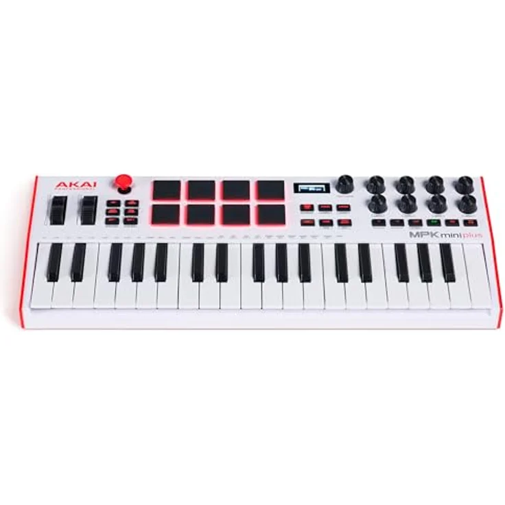 AKAI Professional MPK mini Plus White, Midi-Controller mit 37 anschlagsdynamischen Minitasten, 8 MPC Pads und Arpeggiator – Bild 13