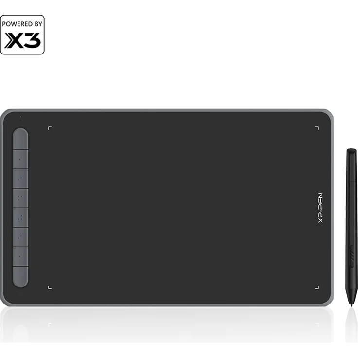 XP-Pen Deco L Grafiktablet mit X3-Smart-Chip Stift, 10"x6,27" Arbeitsfläche, 8.192 Druckempfindlichkeitsstufen - Schwarz