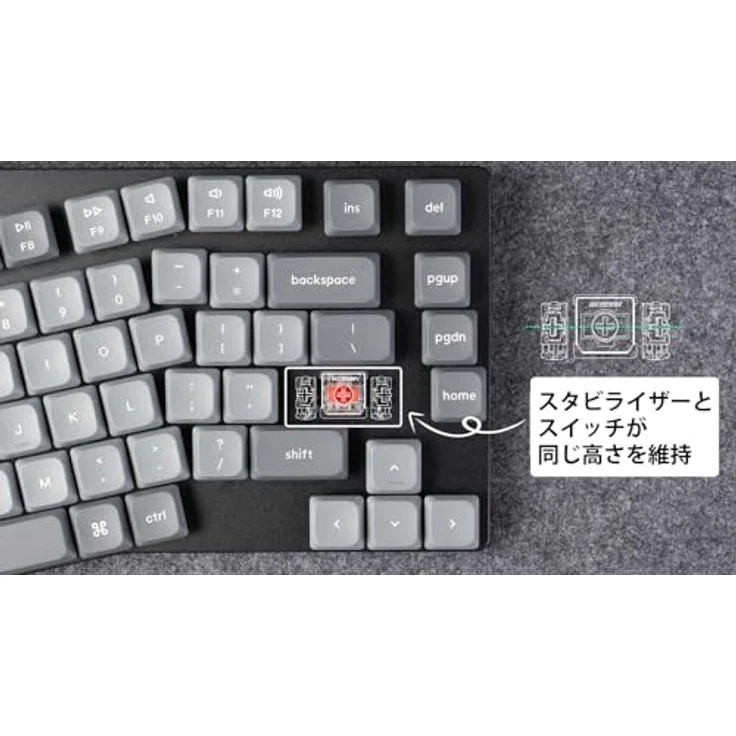 Keychron K15 MAX Custom Wireless Mechanische Tastatur 2.4 GHz/Bluetooth/USB-C, weiß LED, QMK/VIA Programmierbare Makros, PBT Keycaps, für Mac Windows, Super Red Switch, 75% Alice QWERTY US Layout. – Bild 4