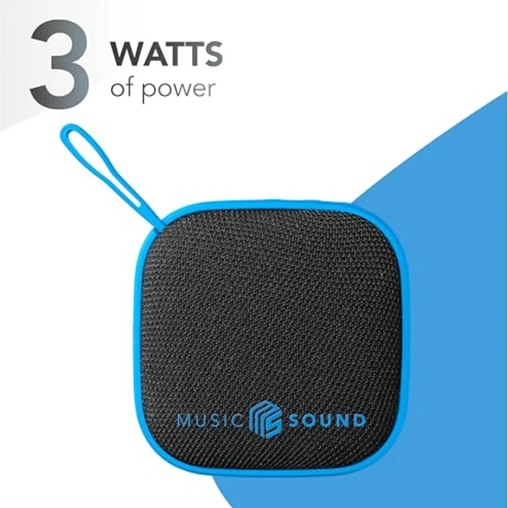 Music Sound MINI Bluetooth-Lautsprecher, 3 Watt Leistung, 4 Stunden Spielzeit, kompakt und tragbar, blau – Bild 2