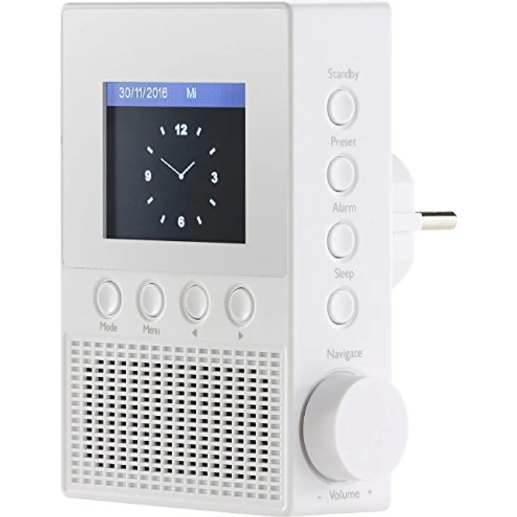 VR-Radio WLAN Radio Steckdose: Steckdosen-Internetradio IRS-300 mit WLAN, 6,1-cm-Display, 6 Watt (Steckdosenradio mit Fernbedienung, Steckdosenradio Internetradio, Lautsprecher iPad) – Bild 3