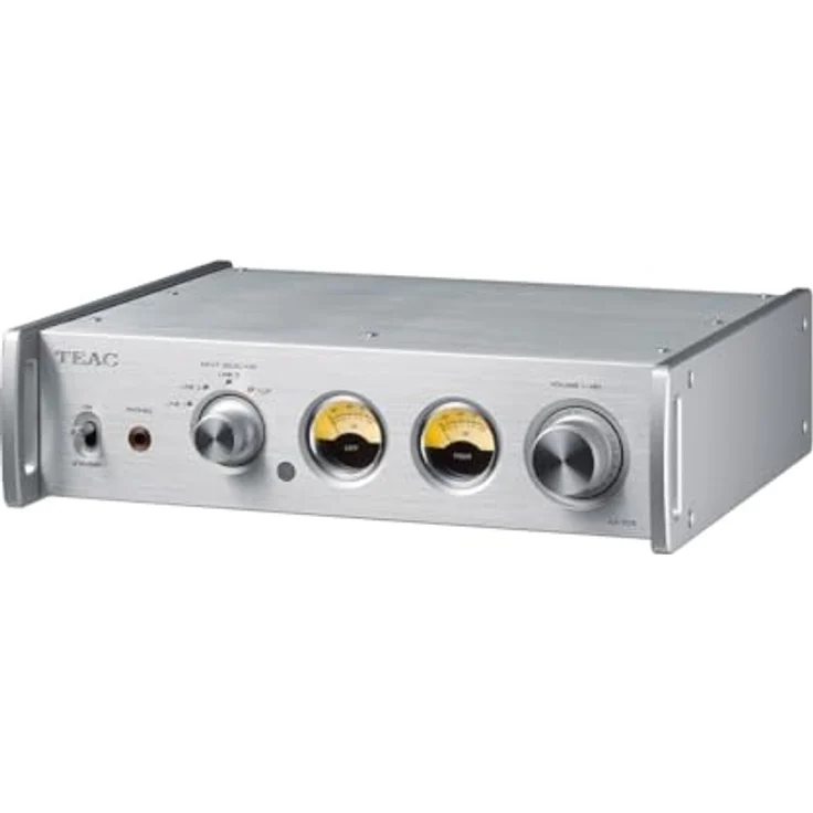 Teac AX-505-S Stereo Vollverstärker (115 Watt je Kanal, Stromsparfunktion, Kopfhörerverstärkerschaltung, Cinch-Eingang) Silber – Bild 2