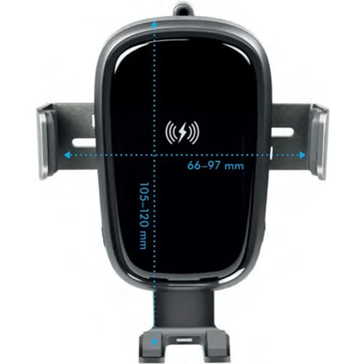 LogiLink PA0277, Kabellose Smartphone-Ladehalterung für Kfz-Lüftungsschacht, Schwarz, 15 W High-Speed-Laden, 360° drehbar – Bild 3