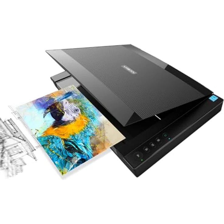 Home Office-Viisan VF 3240, Flachbettscanner DIN-A3. Max. Auflösung 2400x2400 DPI. inkl. ViiScan Software für Bildbearbeitung und OCR Texterkennung. Kompatibel mit Windows. Treiber für Mac Software. – Bild 2