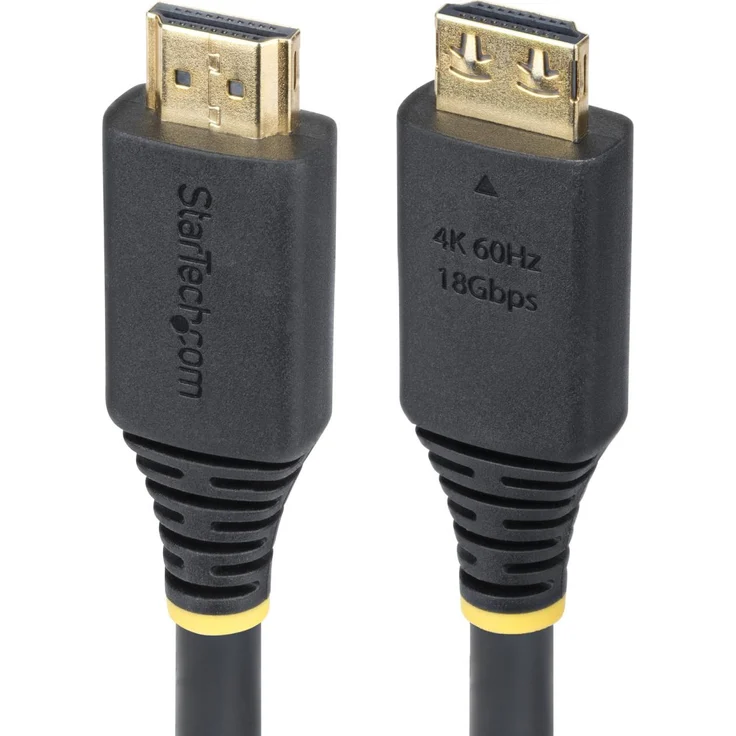 StarTech.com 5m High Speed HDMI Kabel mit Griffsteckern, 4K 60Hz, HDR10, 18Gbps, ARC, TPE-Mantel, schwarz