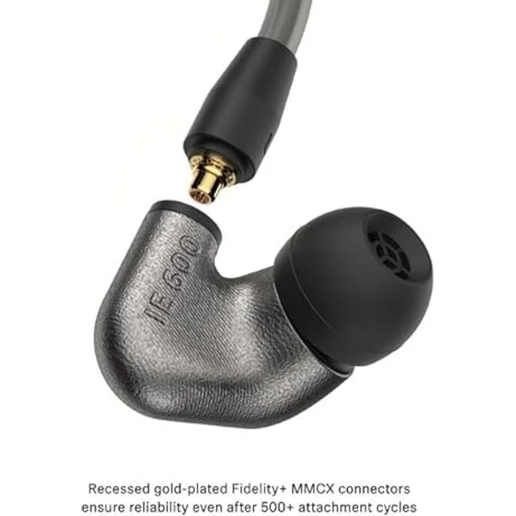 Sennheiser IE 600 in-Ear Audiophile Headphones - TrueResponse Transducers for exquisitely Neutral Sound, AMLOY-ZR01-Gehäuse, schwarz – Bild 4