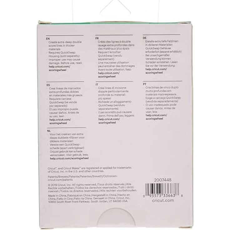 Cricut Double Scoring Wheel Tip, Doppelrill-/Doppelfalzwerkzeug für perfekte Falten mit patentiertem Raddesign, Silber – Bild 4