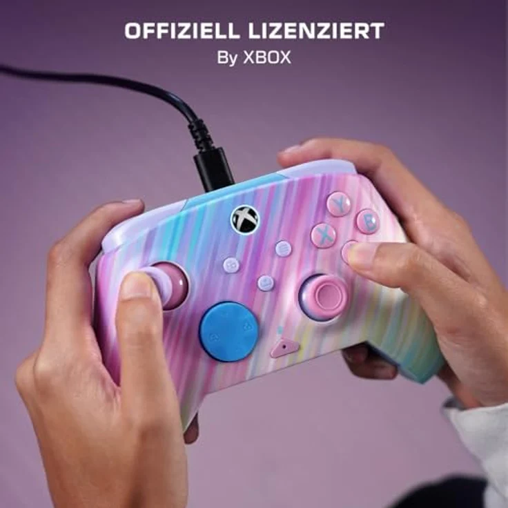 Turtle Beach Rematch Advanced Wired Gamepad, Gaming Controller mit Hall-Effekt-Hair-Trigger und Leuchtfunktion, Cotton Candy (PC) – Bild 8