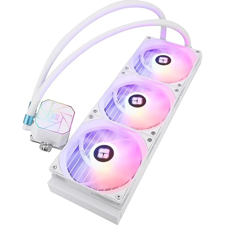 Thermalright Aqua Elite 360 V3, All-in-One CPU Wasserkühler, 12 cm, weiß, mit mehrfarbiger LED-Beleuchtung und leisen fluiddynamischen Lagern – Bild 4