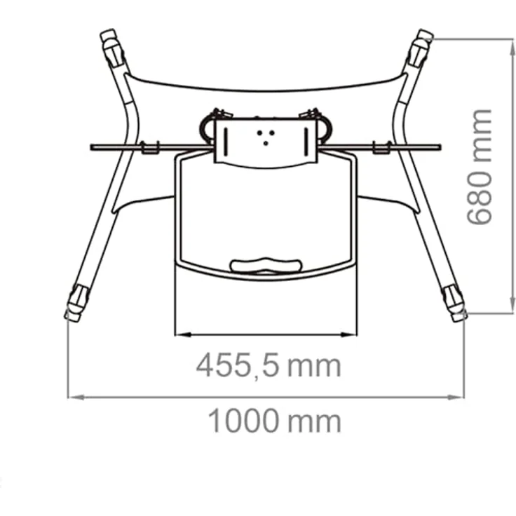 Hagor HP Twin Stand HD (84", 90 kg), TV Ständer, Schwarz, VESA bis 800 x 500 mm, höhenverstellbare Kameraaufnahme und AV-Ablage – Bild 10