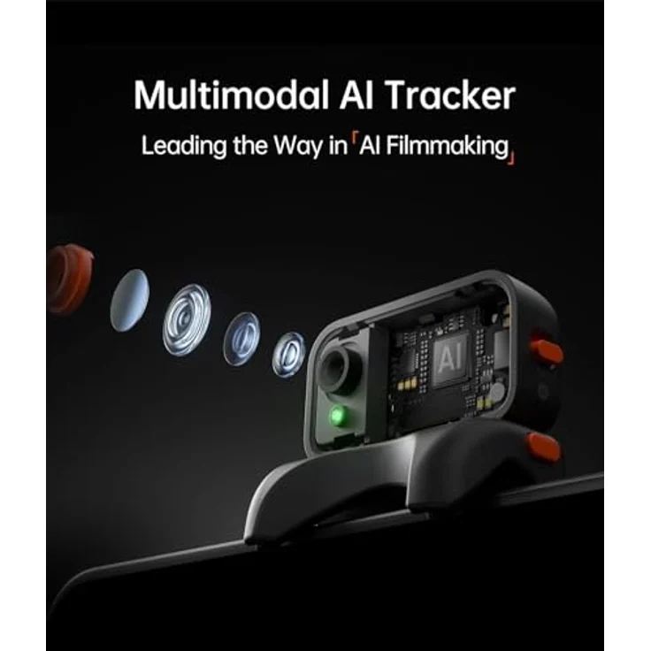Hohem Isteady V3 Ultra Black, Smartphone Gimbal mit AI Tracking, 360° Pan, 9h Akkulaufzeit und Touchscreen Remote – Bild 3