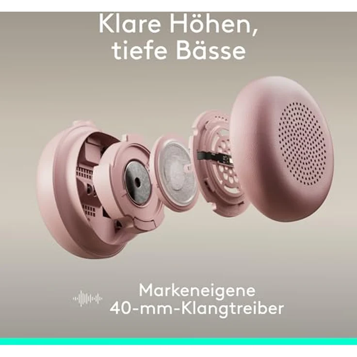 LOGITECH Zone Wired 2 for Business Rosé, Kabelgebundenes USB-Headset mit adaptiver Hybrid-ANC, kompatibel mit Windows und MacOS – Bild 4