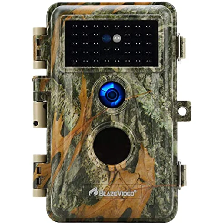 BlazeVideo 32MP Wildkamera Nachtsichtkamera Wildtier Kamera mit 1296P H.264 MPV Video, Bewegungmelder Nachtsicht Zeittraffer, IP66 Wasserdicht und 2,4" Bildschirm – Bild 1