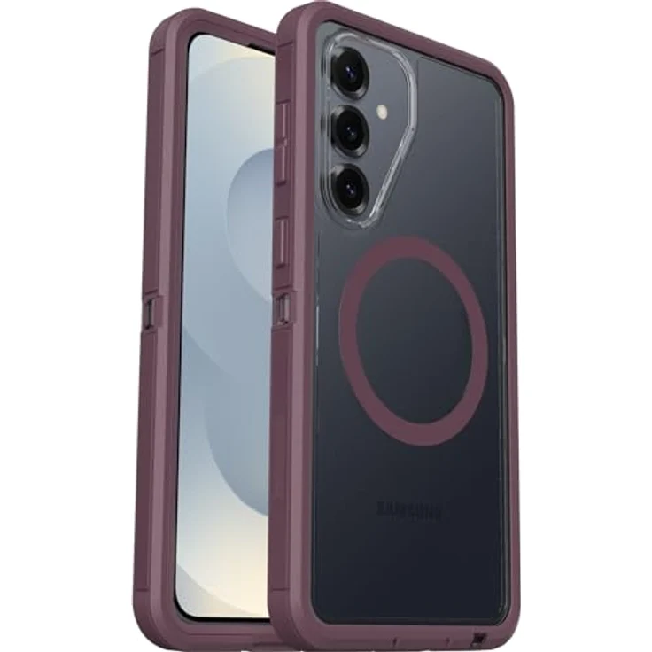 OtterBox Defender Series Pro XT Hülle mit Magneten für Samsung Galaxy S26+, stoßfest, transparent/lila, 7X Militärstandard getestet – Bild 2