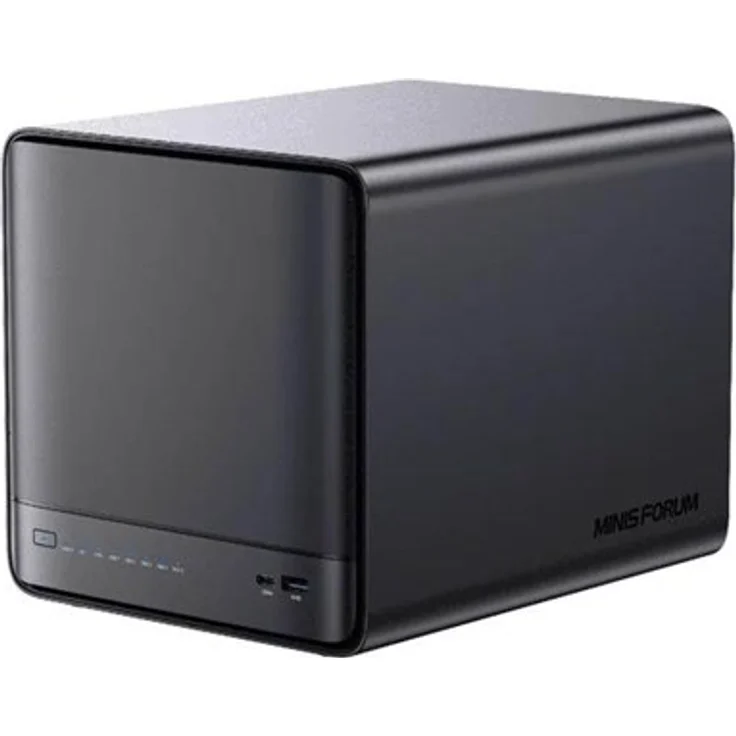 Minisforum N5 Pro AI NAS - AI 9 HX Pro 370, 16GB RAM, 128GB eMMC, 5-Bay NAS Server mit dualen 10GbE-LAN-Ports und Docker-Unterstützung