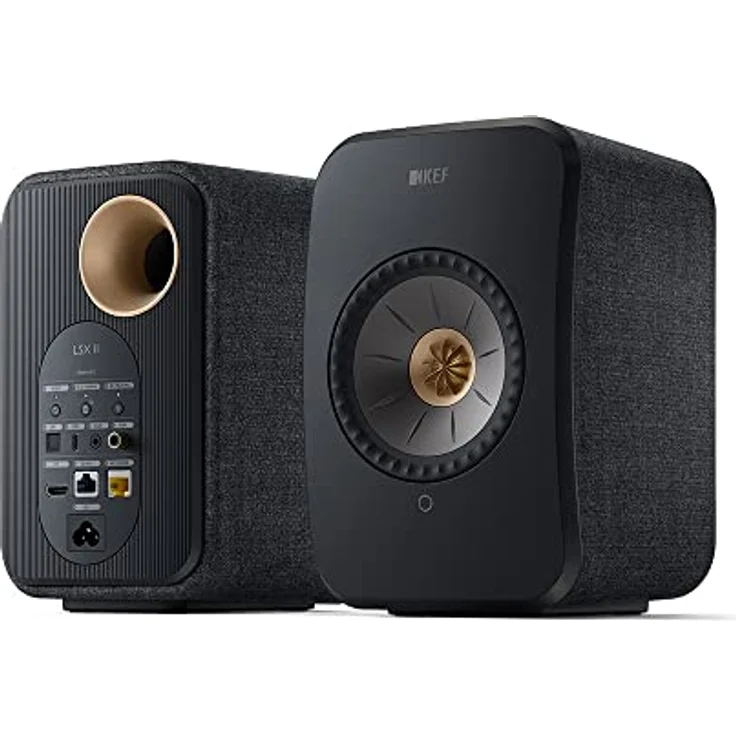 KEF LSX II - WLAN Regallautsprecher, Schwarz | Aktivlautsprecher |PC | TV | Monitor | Bluetooth – Bild 2
