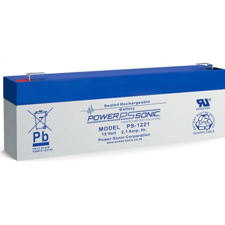 PS 2121 POWERSONIC PS 1221 / 12V 2,1Ah AGM Blei Akku Batterie VDs, VdS, wartungsfrei, auslaufsicher, 5 Jahre Nutzungsdauer