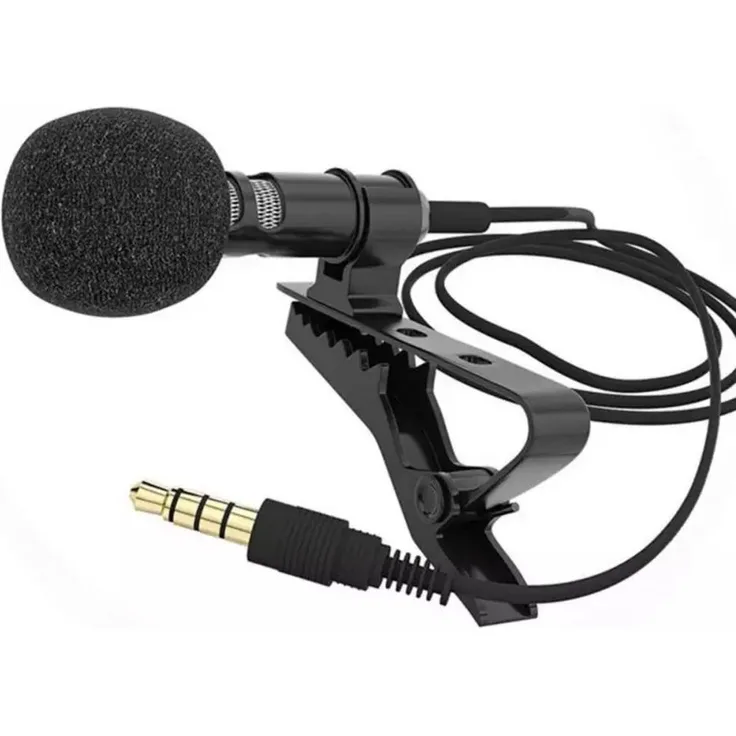 TradeNation Mikrofon Lavalier Ansteck Mikrofon 3.5mm Clip microphone Phone Laptop 1.5m (1-tlg), Ansteckclip - Kompatibel mit jedem Gerät, modernes Design, 2 Tage Versandzeit