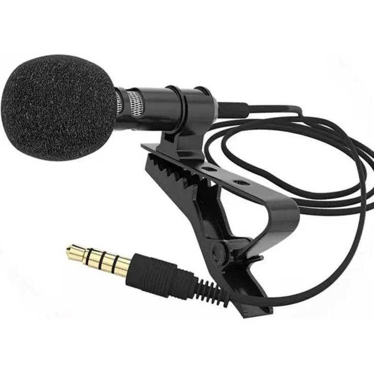 TradeNation Mikrofon Lavalier Ansteck Mikrofon 3.5mm Clip microphone Phone Laptop 1.5m (1-tlg), Ansteckclip - Kompatibel mit jedem Gerät, modernes Design, 2 Tage Versandzeit