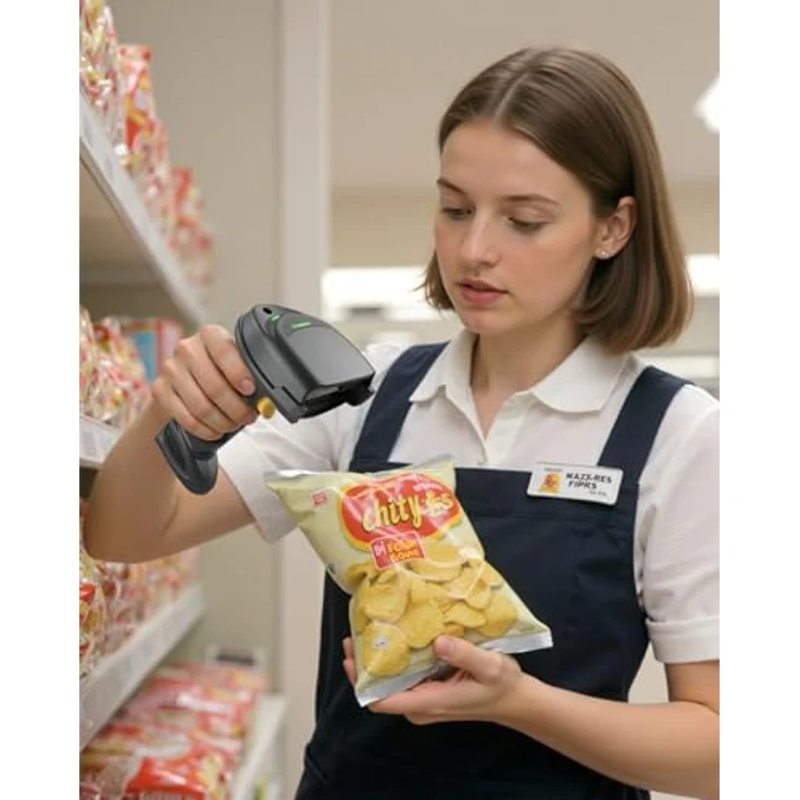 Inateck 560B Barcodescanner, Grau, mit Datentransferstation, 1D/2D Barcode-Unterstützung, 100 Scans/Sekunde, 12 Stunden Akkulaufzeit – Bild 7