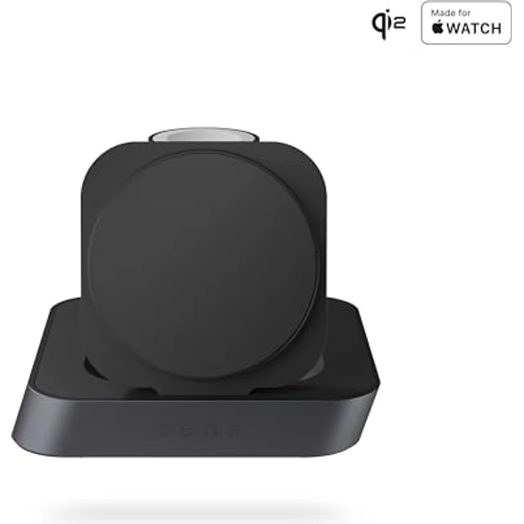 ZENS Nightstand Charger Pro 2 15 Watt 2in1 kabelloses Ladegerät kompatibel mit MagSafe und Qi2 (Qi2-zertifiziert, Made for Apple Watch, 20W Netzteil mit Kabel inklusive) Schwarz – Bild 3