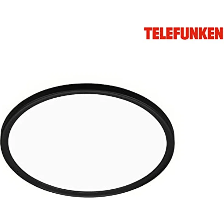 TELEFUNKEN LED Bad Deckenleuchte mit Backlight, IP44 Badezimmerlampe, ultraflach, neutralweißes Licht, Schwarz 290x35 mm (DxH) 321605TF – Bild 5