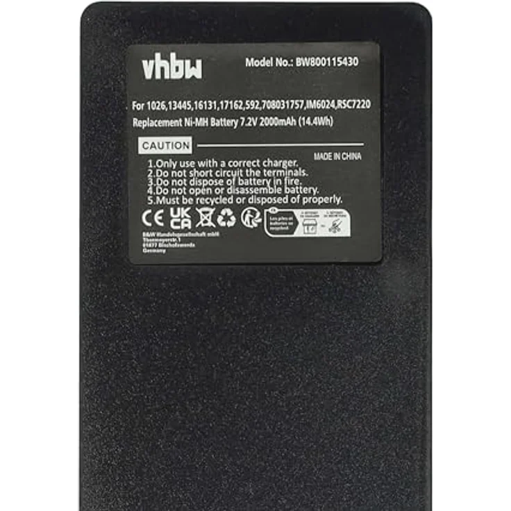 vhbw Akku kompatibel mit Scanreco Palfinger, Mini, Maxi, Marrel 500, HMF Industrie-Funkfernsteuerung, 2000 mAh, 7,2 V, NiMH, Schwarz – Bild 5