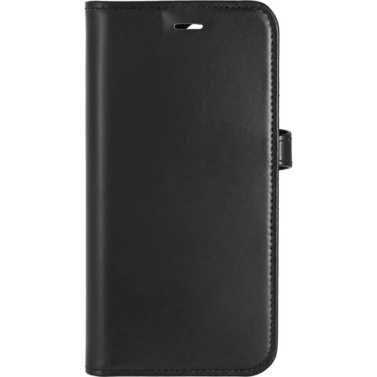 Buffalo 2in1 Leder Hülle für iPhone 16, mit 3 Kartenfächern, Geldscheinfach, Schwarz