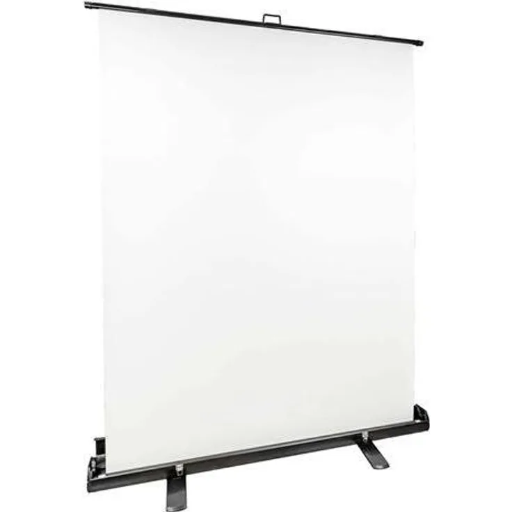 Studioking Roll-Up Hintergrundschirm FB-150200FW, 150x200 cm, weiß, faltbar und mobil mit stabiler Aluminiumunterseite