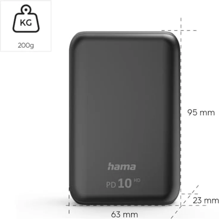 Hama 00201662 Power Pack PD10-HD, 10000 mAh, anthrazit – Bild 3