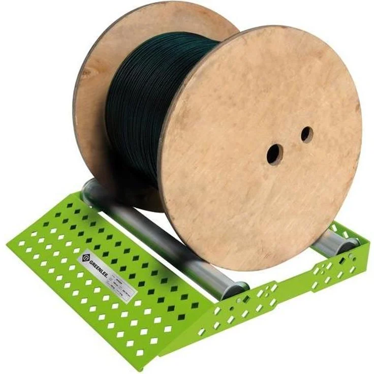 Greenlee Easy Roller Cable Drum Roller, Kabelrolle mit 250 kg Tragfähigkeit, verzinkter Stahl und verstellbare Rollen