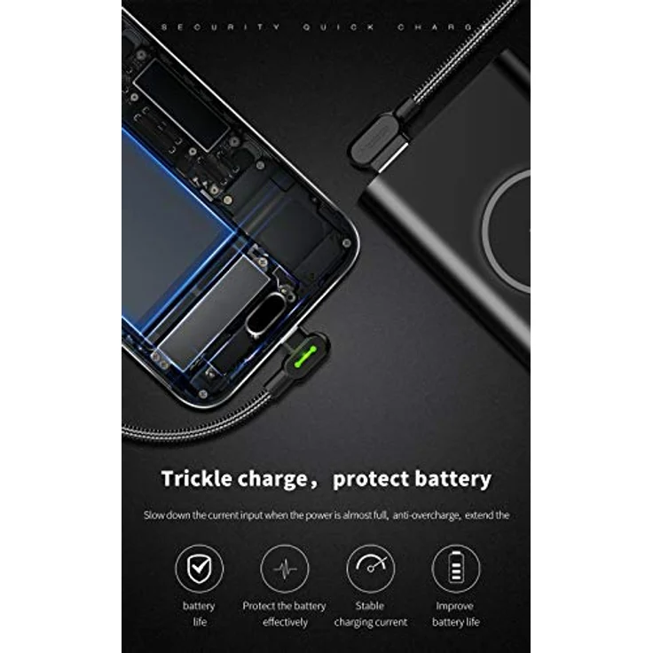 Mcdodo LED 90 Grad 1,8m Ladekabel Nylon geflochten für USB C Anschluss – Bild 7