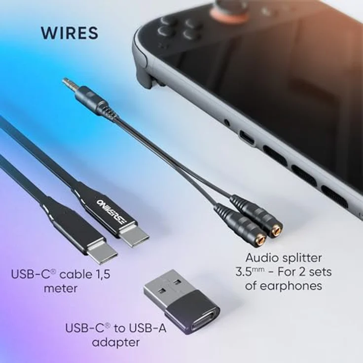 Oniverse 8-in-1 Starter Kit für Nintendo Switch 2, Zubehörset mit Tasche, Schutzglas und Audio-Splitter – Bild 5