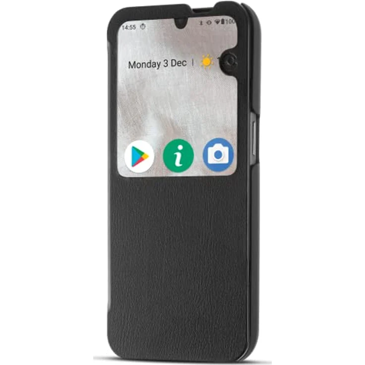 Doro Smart Cover 8100, Klapphülle für Doro 8100/8200/8220 mit intelligenter Bildschirmfunktion, schwarz – Bild 3