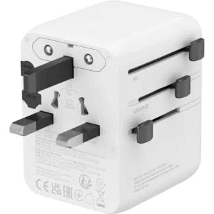 Canyon Universal Travel Adapter OnTour 70, 4 regionale Steckdosentypen, 3 USB-C & 2 USB-A Ports, 7-in-1-Laden bis 70W, GaN-III-Technologie – Bild 5