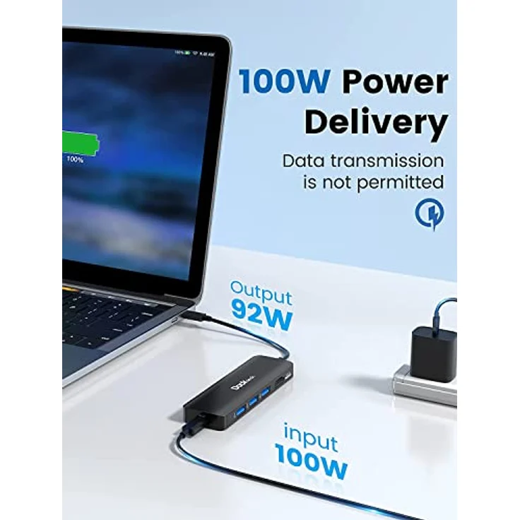 Dockteck USB C Hub 5 in 1, Multiport-Adapter mit 4K HDMI 60Hz, 3 USB 3.0-Ports und 100W PD für MacBook Pro/Air M1/M2, iPad Pro, Steam Deck – Bild 4