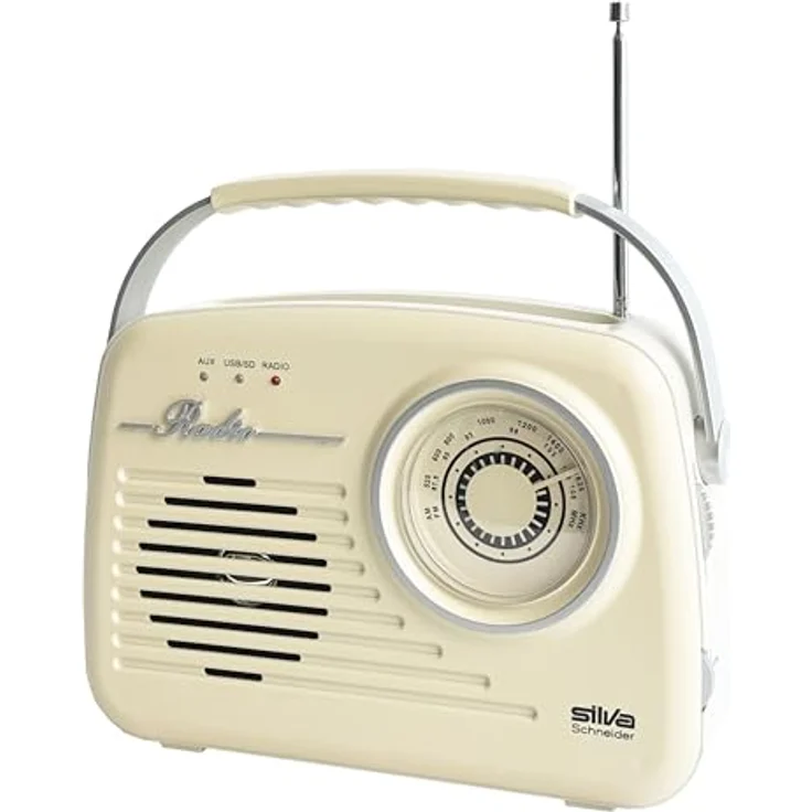 Silva-Schneider Mono 1965, Kofferradio, Netz- oder Batteriebetrieb, beige – Bild 2