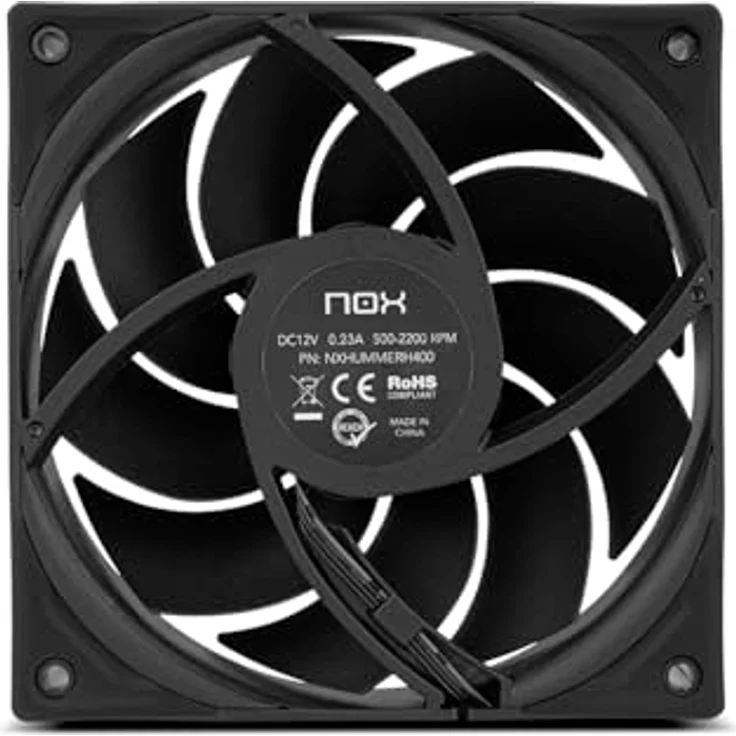 Nox Hummer H-400, CPU Kühler mit 4 Kupfer-Heatpipes, 155 mm, Schwarz, ultra-leise und hohe Kühlkapazität – Bild 5
