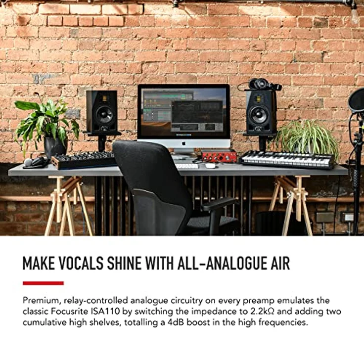 Focusrite Clarett+ 4Pre USB-Audio-Interface in Studioqualität für Musiker*innen – Hochwertige Aufnahmen über vier rausch- und verzerrungsarme Mikrofonvorverstärker für authentische Klangergebnisse – Bild 3