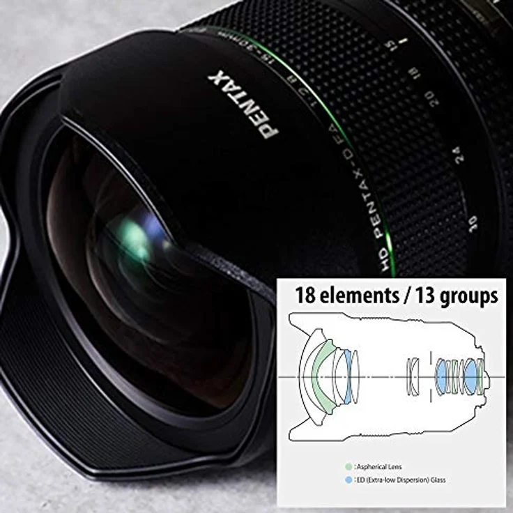Pentax,HD Pentax-D FA 15-30MM F2.8ED SDM WR W-CASE, Ultraweitwinkel-Zoomobjektiv Hochauflösendes Bild Wetterfeste Konstruktion Extra scharfe Bilder mit hohem Kontrast Hochgeschwindigkeits-AF,schwarz – Bild 4